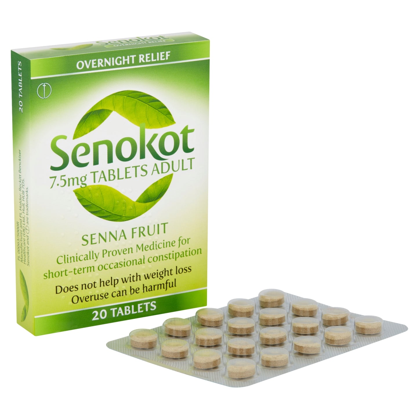 Senokot 7.5mg Tablets Adult Senna Fruit 20 Tablets
