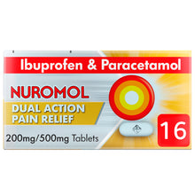 Nuromol Dual Action Pain Relief 200mg/500mg 16 Tablets