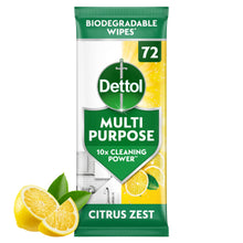 Dettol Multi Purpose Wipes Citrus Zest 72