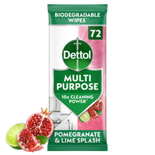 Dettol Pomegranate & Lime Splash Multi Purpose Wipes 72