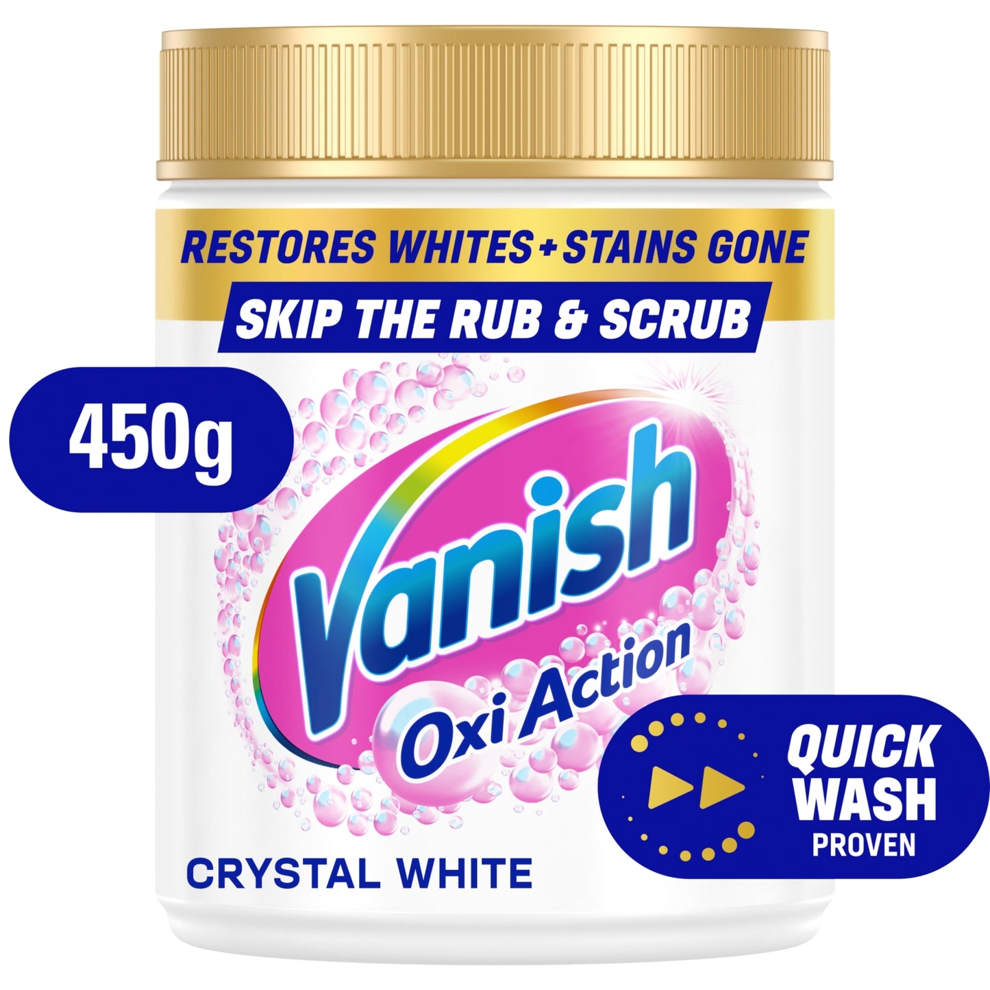 Vanish Gold Crystal White Oxi Action Stain Remover Powder 450g