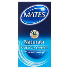 Mates Natural+ Safety & Comfort 14 Condoms