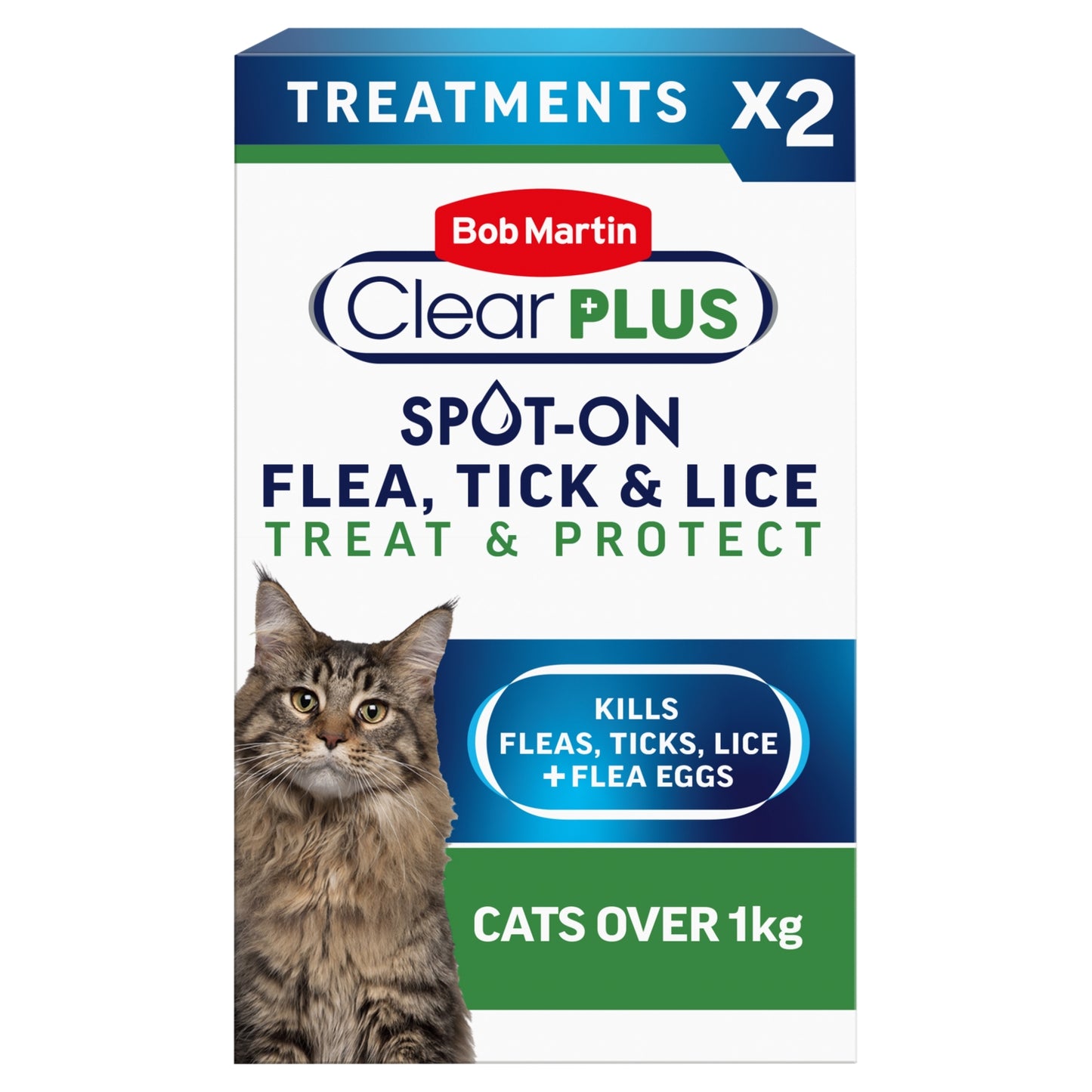 Bob Martin Clear Plus 50mg / 60mg Spot-On Solution for Cats and Ferrets 2 Pipettes