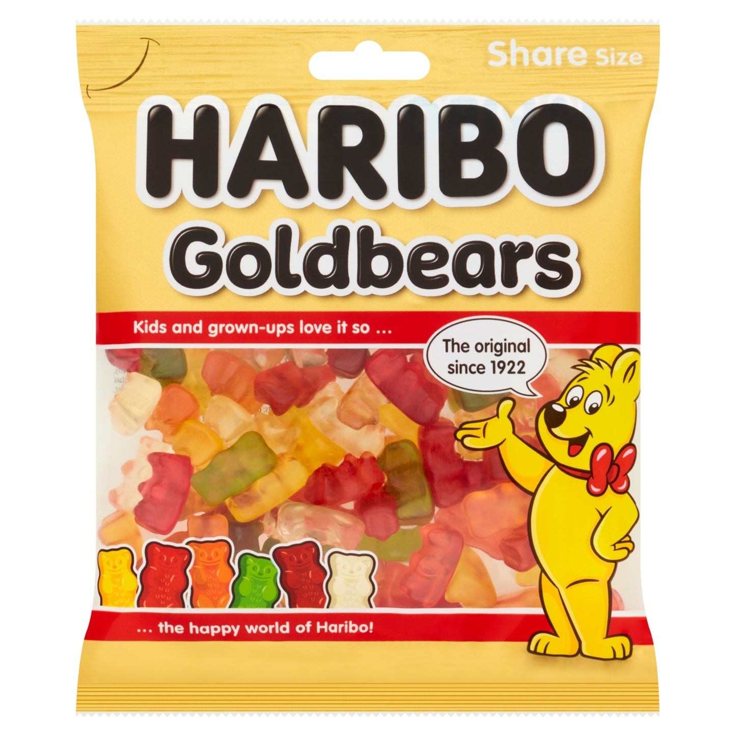 Haribo Goldbears Jelly Fruit Flavour Sweets Sharing Bag 175g