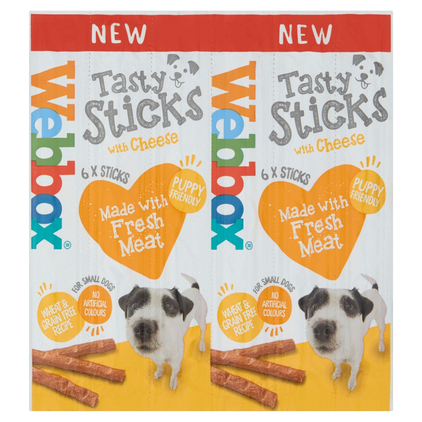 Webbox 6 Tasty Sticks with Cheese 30g