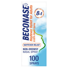 Beconase 8 in 1 Hayfever Relief Nasal Spray (100 Spray Bottle) - Long Lasting Effective Relief from Hayfever - Lasts Up to 24 Hours When Used Twice a Day