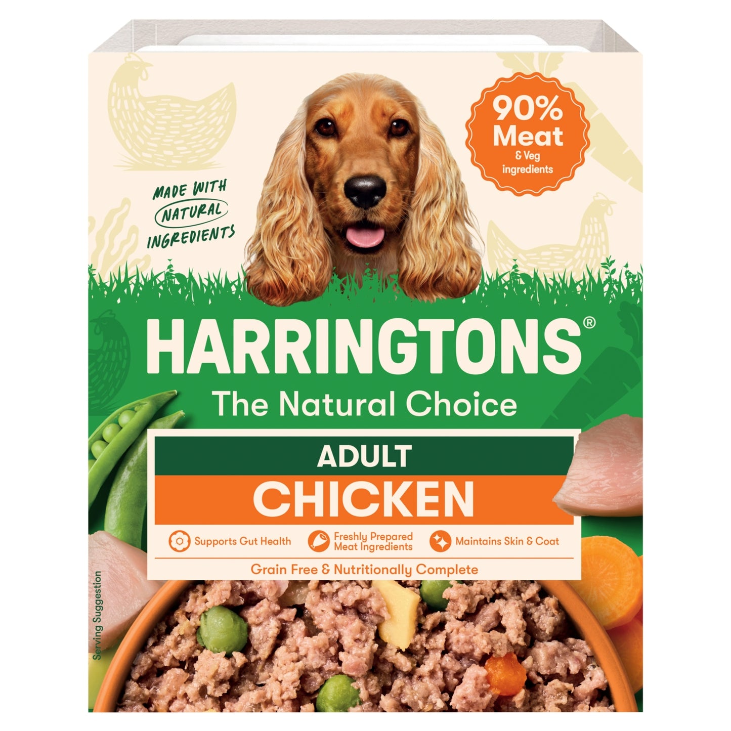 Harringtons Adult Complete Wet Dog Food – Chicken with Potato & Veg, 400g