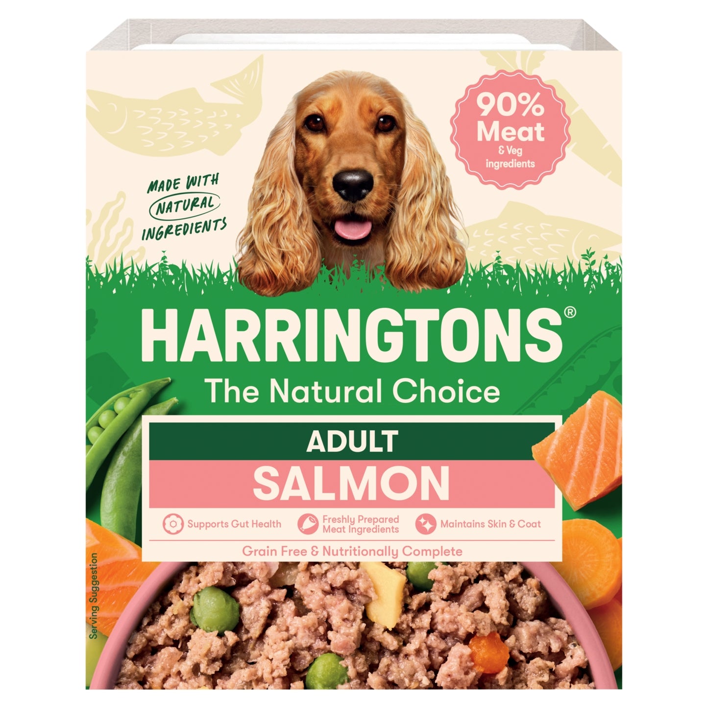 Harringtons Adult Complete Wet Dog Food – Salmon with Potato & Veg, 400g