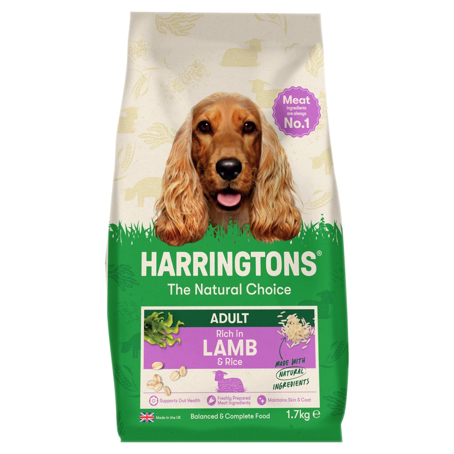 Harringtons Rich in Lamb & Rice Dry Adult Dog Food 1.7kg