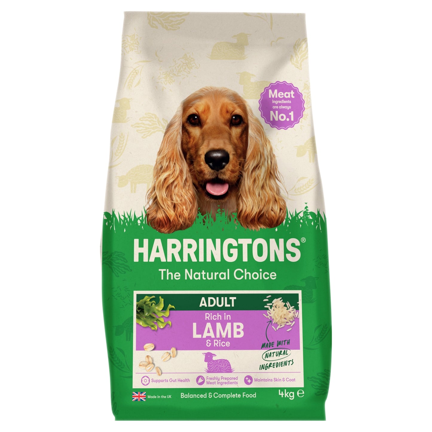 Harringtons Rich in Lamb & Rice Dry Adult Dog Food 4kg