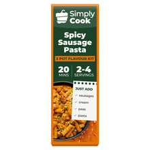 Simply Cook Spicy Sausage Pasta 3 Pot Flavour Kit 63g