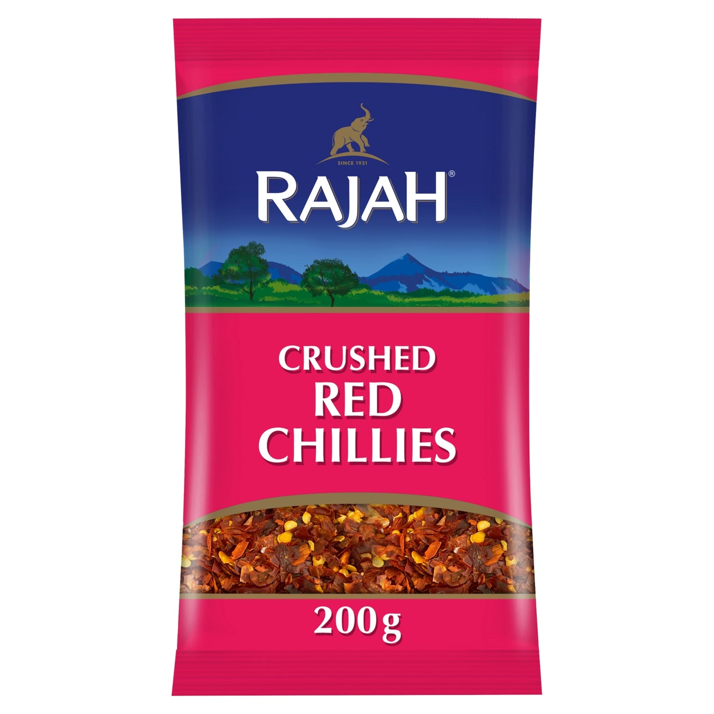 Rajah Red Chillies Crushed Spices 200g