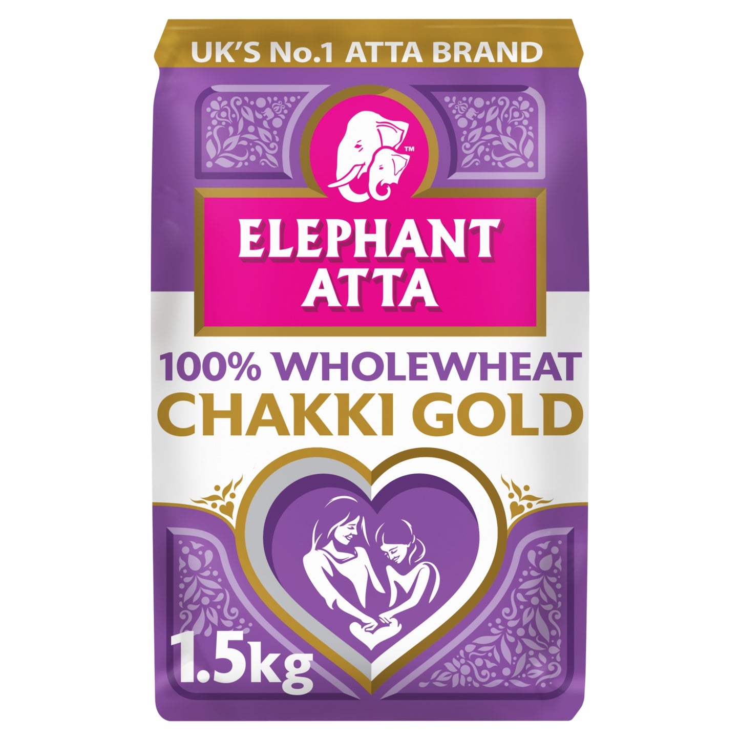 Elephant Atta Chakki Gold Whole Wheat Chapatti Flour 1.5kg