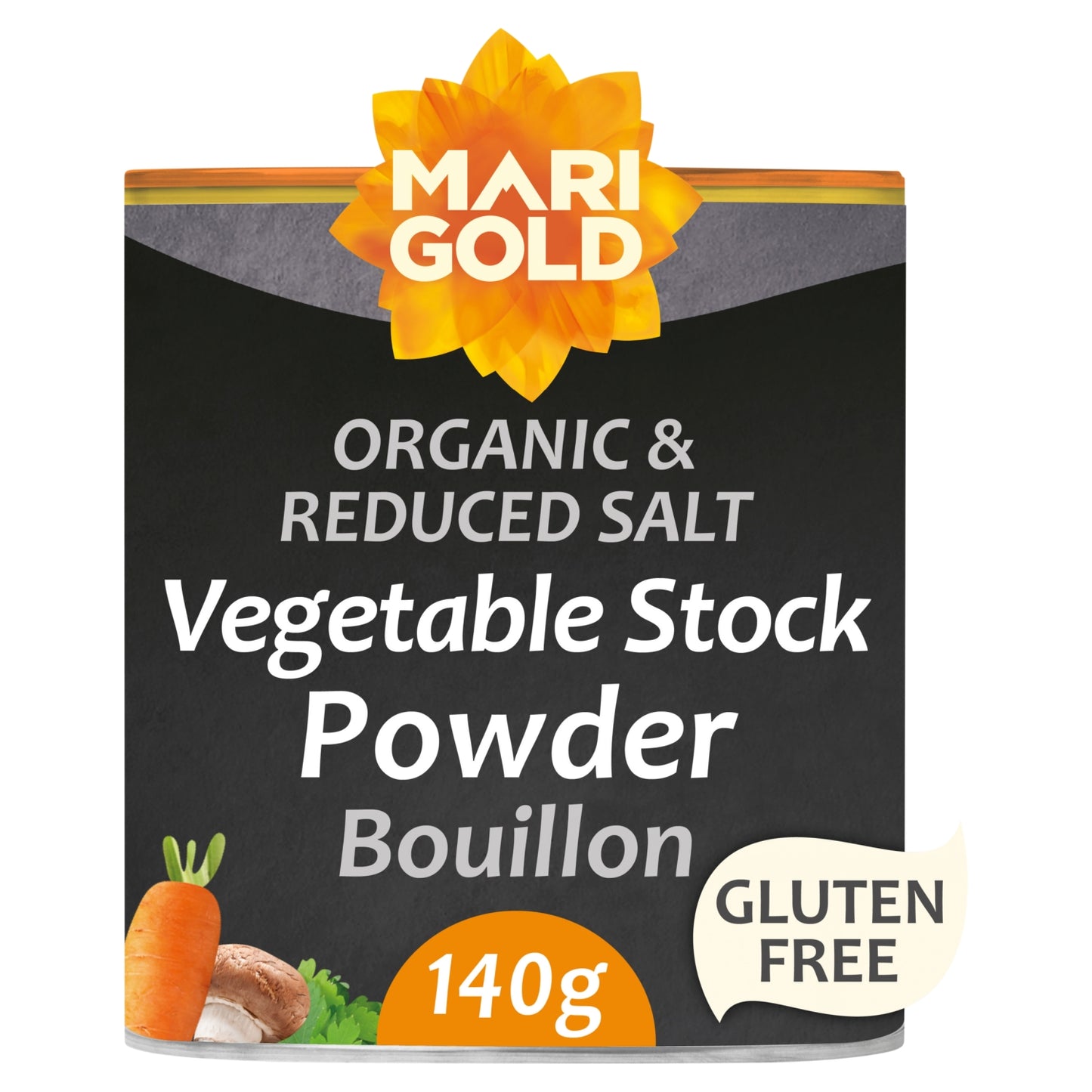 Marigold Organic & Reduced Salt Bouillon Instant Vegetable Stock Powder 140g