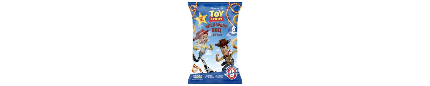 Seabrook Toy Story Wild West BBQ Flavour Lentil Hoops 6 x 17g