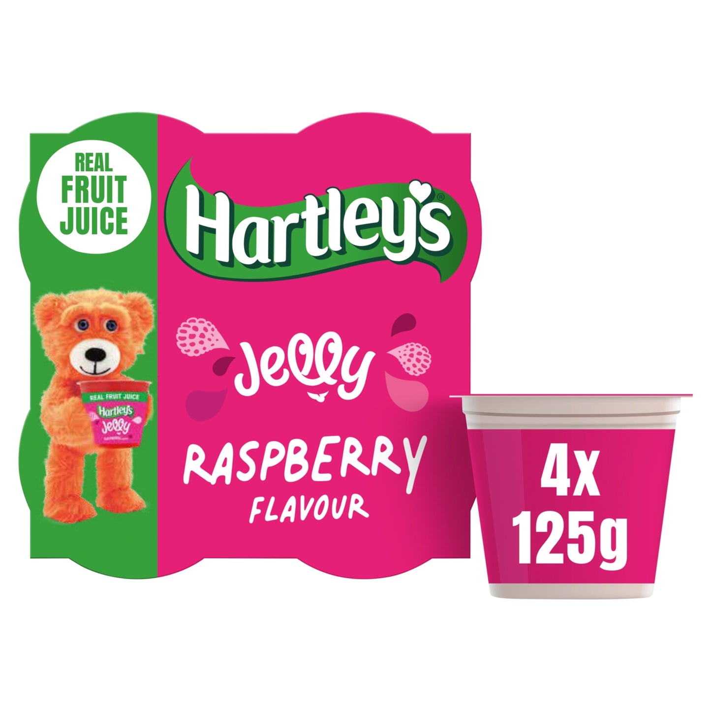 Hartley's Raspberry Flavour Jelly 4 x 125g