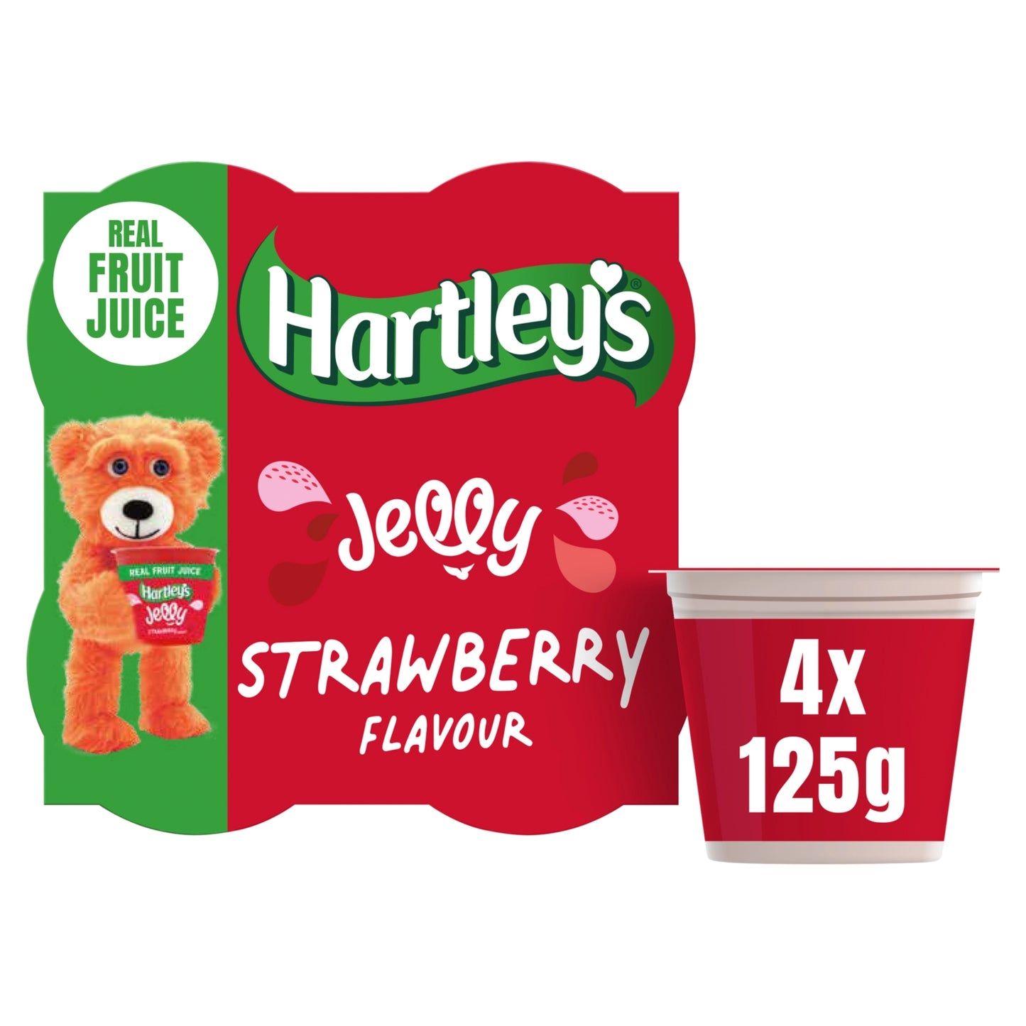 Hartley's Strawberry Flavour Jelly 4 x 125g (500g)