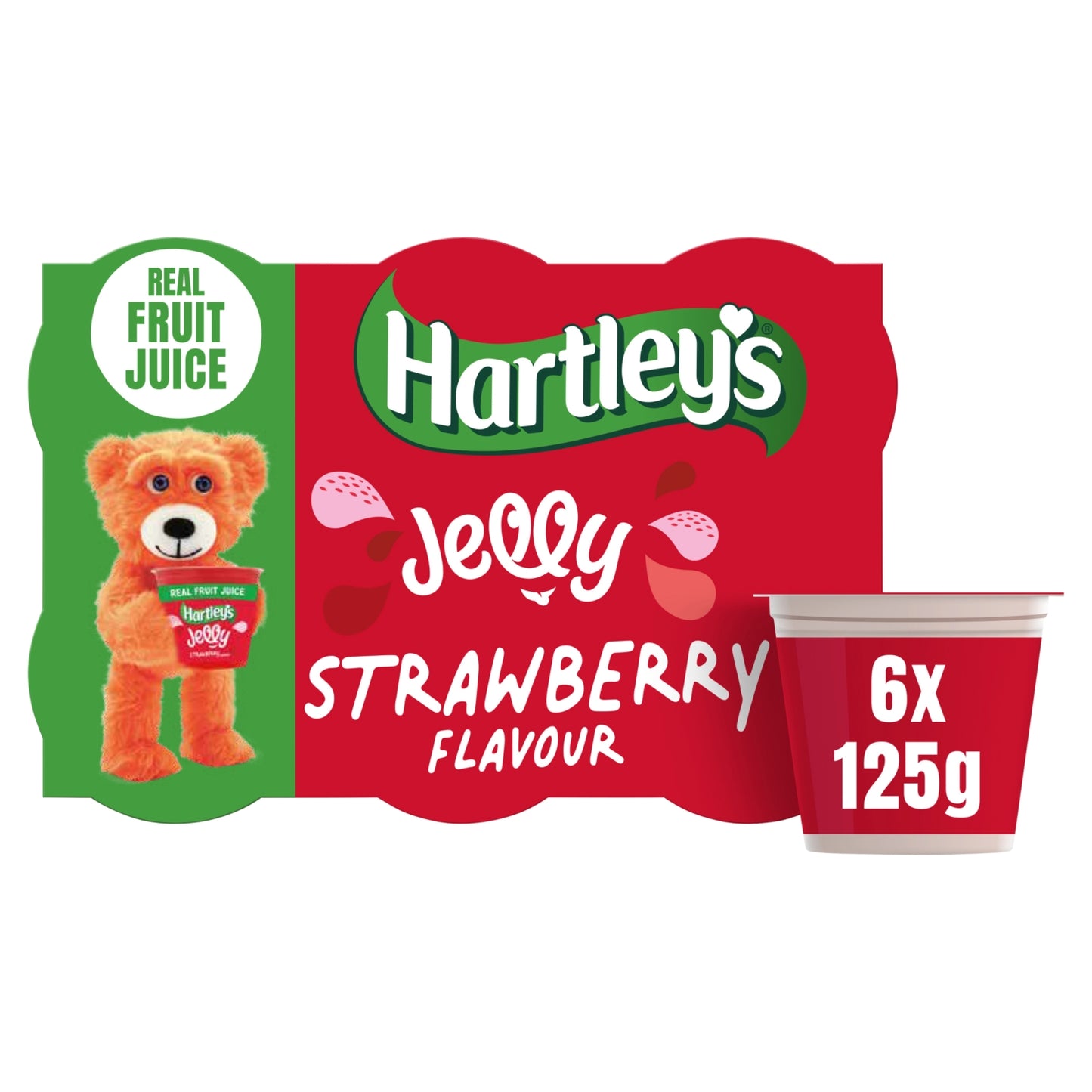 Hartley's Strawberry Flavour Jelly 6 x 125g (750g)