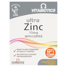 Vitabiotics Zinc 15mg with Copper 60 Tablets