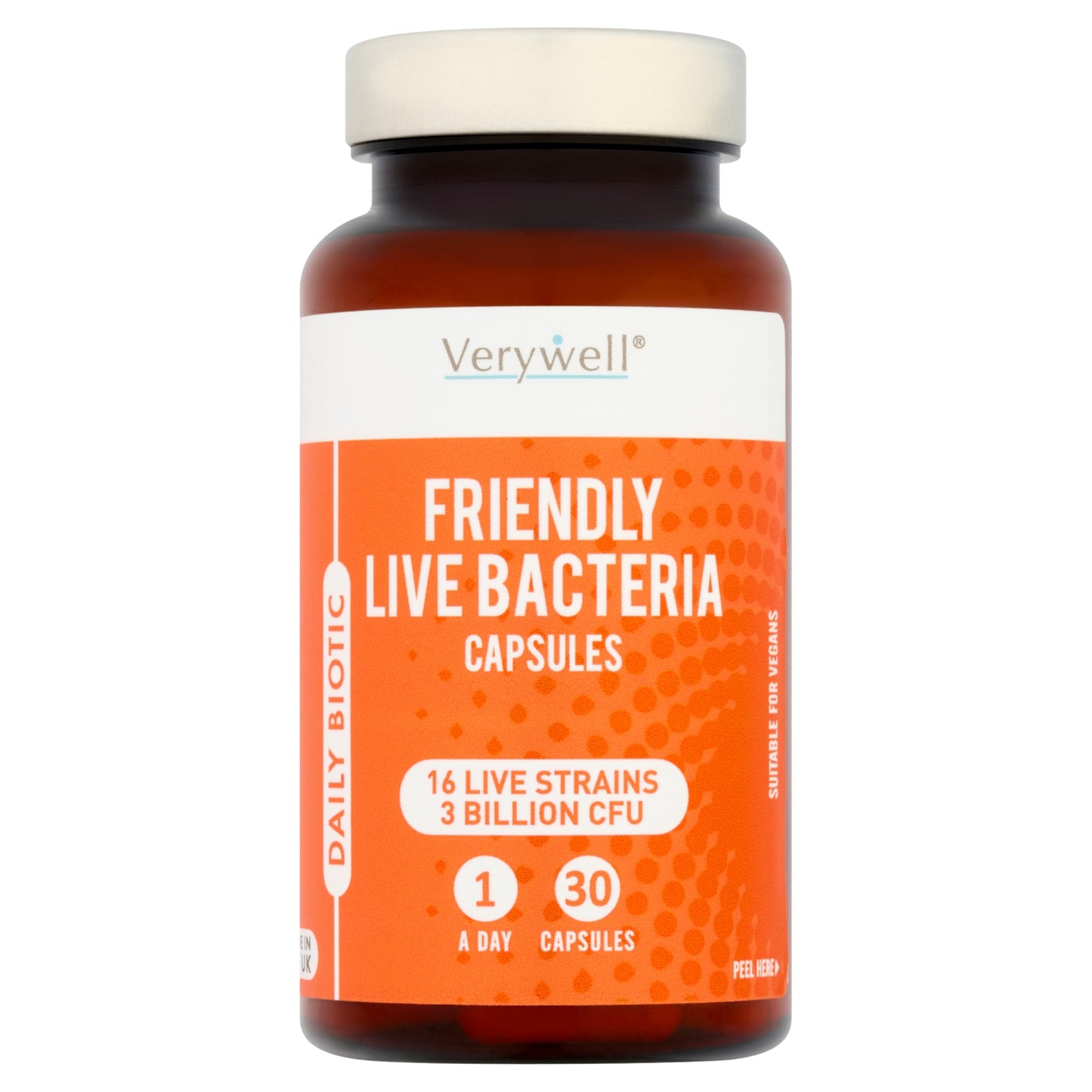 Verywell Friendly Live Bacteria 1 a Day 30 Capsules