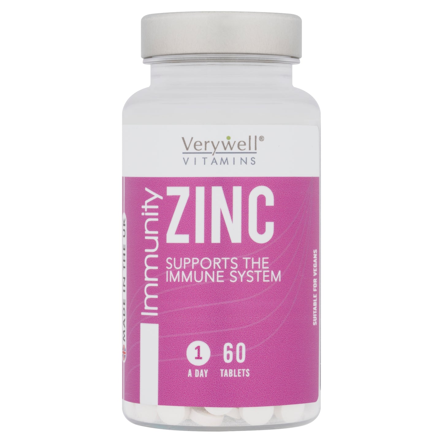 Verywell Vitamins Immunity Zinc 60 Tablets