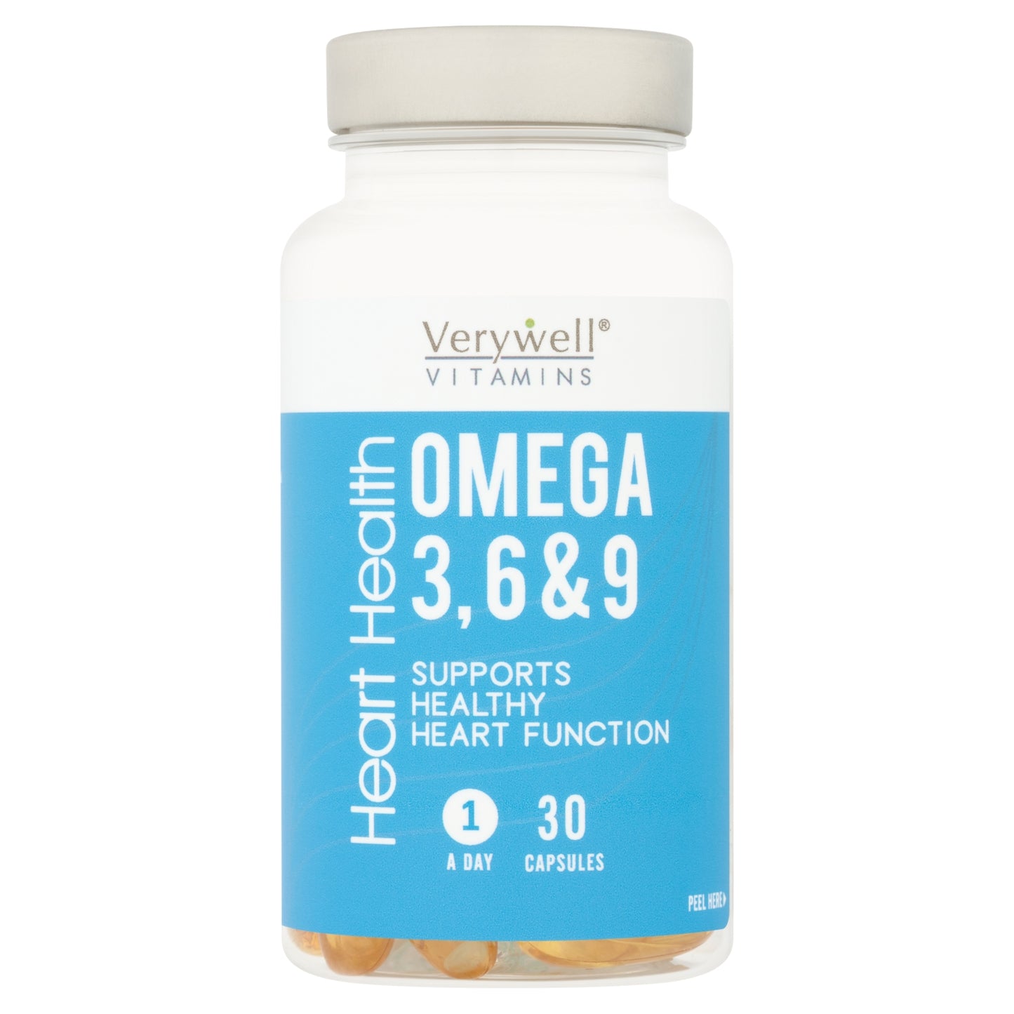 Verywell Vitamins Heart Health Omega 3, 6 & 9 30 Capsules