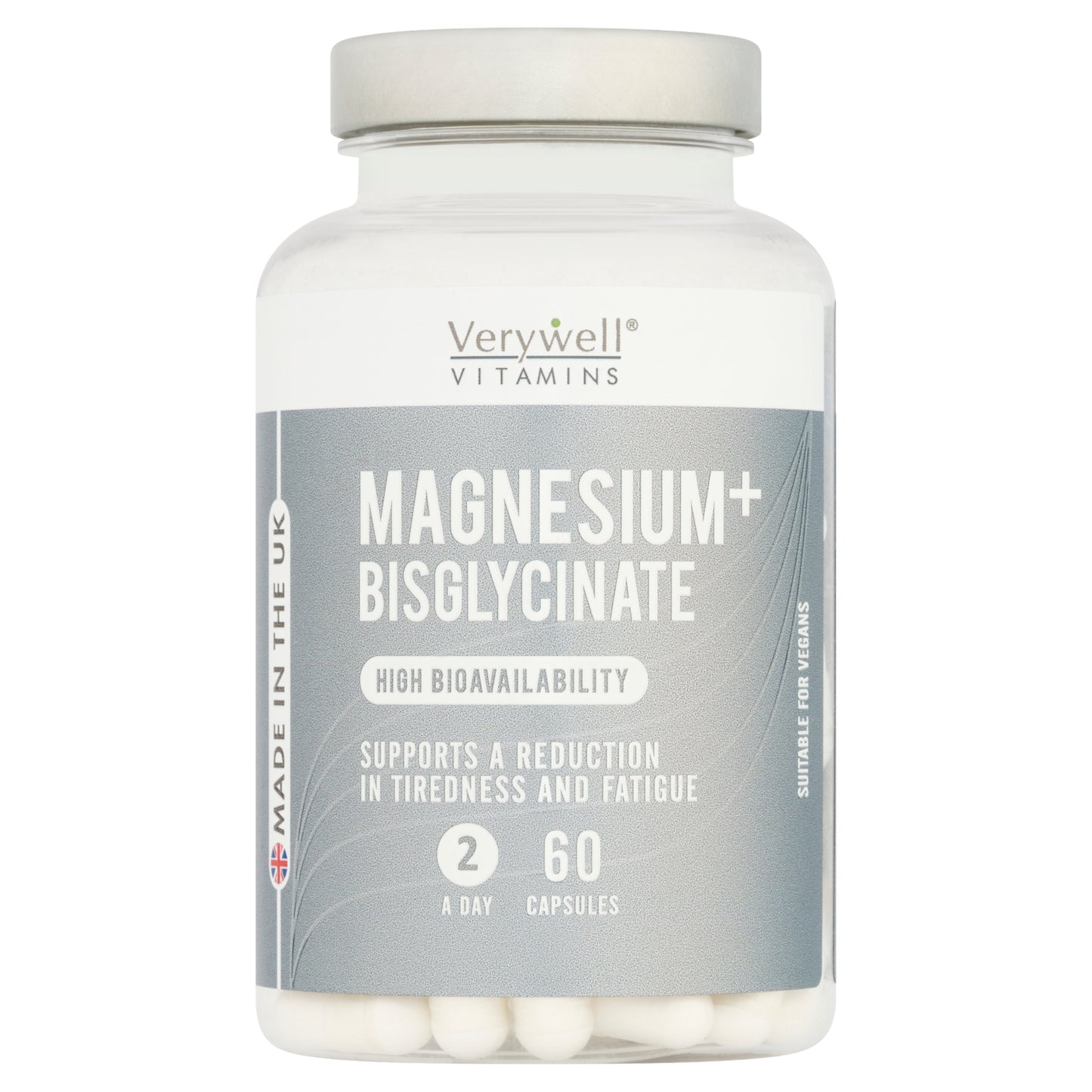 Verywell Vitamins Magnesium+ Bisglycinate 2 a Day 60 Capsules