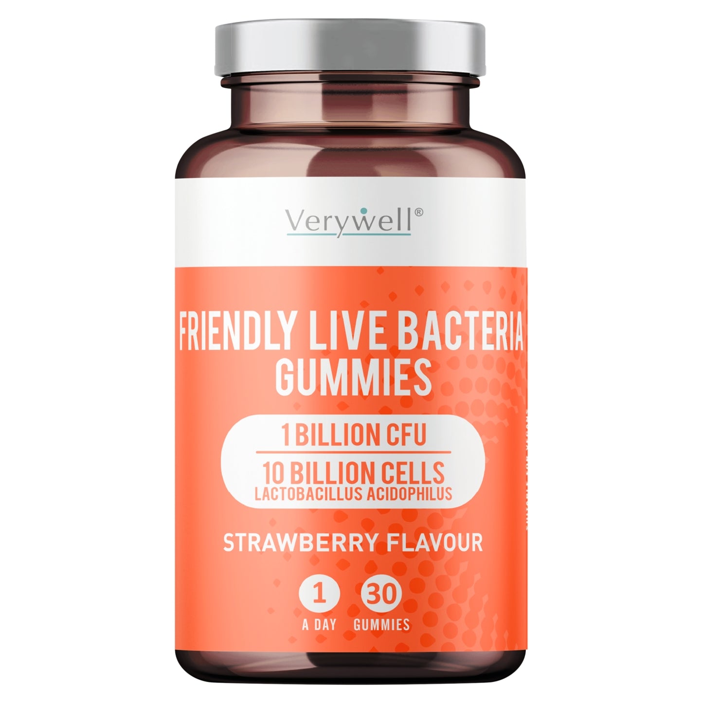 Verywell Strawberry Flavour Friendly Live Bacteria 1 a Day 30 Gummies