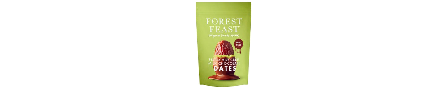 Forest Feast Dubai Style Pistachio Crisp Milk Chocolate Dates 120g