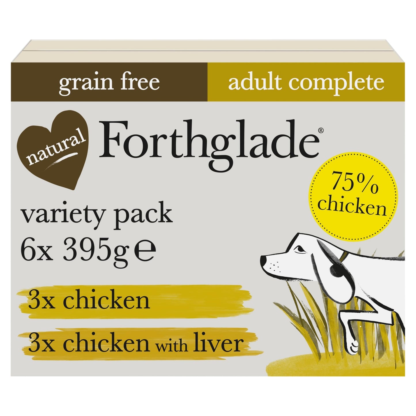 Forthglade Variety Pack Complete Meal Adult 1 Yr+ 6 x 395g