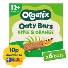 Organix Apple & Orange Soft Oaty Bars Toddler Snacks Multipack 138g (6x23g) 12 months+