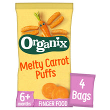 Organix Melty Organic Carrot Baby Snack Puffs Multipack 4x18g 6 months+
