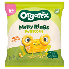 Organix Melty Organic Sweetcorn Rings Baby Snack Puffs 20g 6 months+