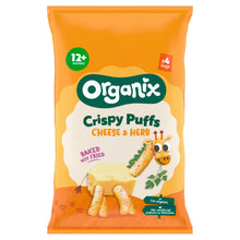 Organix Cheese & Herb Organic Baby Snacks Puffs 4x15g 10 months+