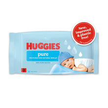 Huggies Pure Plastic Free Baby Wipes 48 wipes