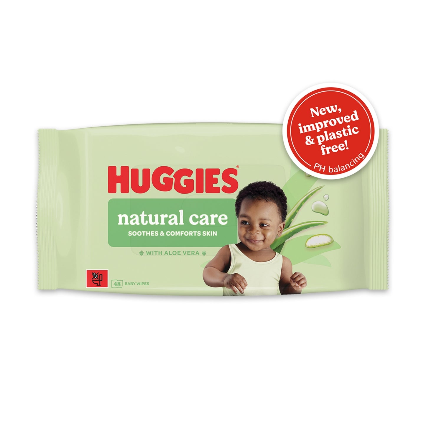 Huggies® Huggies Natural Care Plastic Free Baby wipes - 1 pack of 48 Wipes