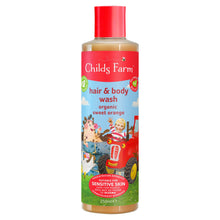 Childs Farm Sweet Orange Hair & Body Wash 250ml Gentle Tear-free Formula for Kids, Babies & Sensitive Skin