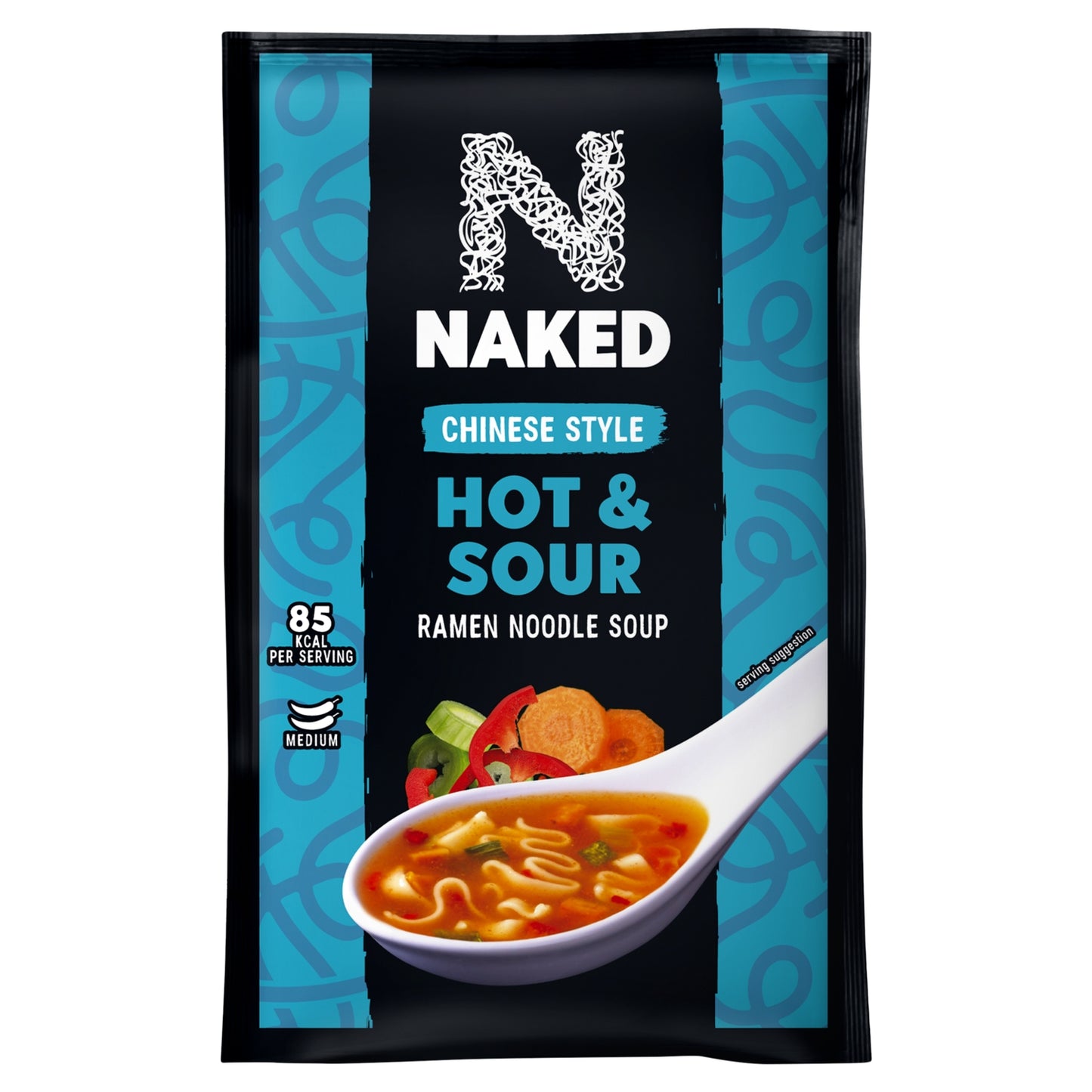 Naked Noodle Chinese Style Hot & Sour Ramen Noodle Soup 25g