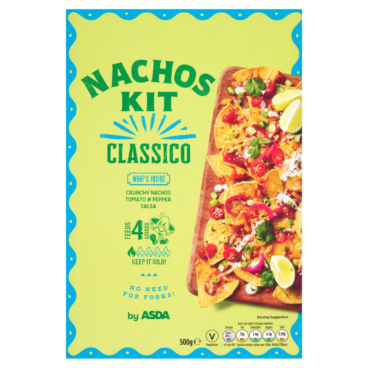 ASDA Nachos Kit Classico 500g