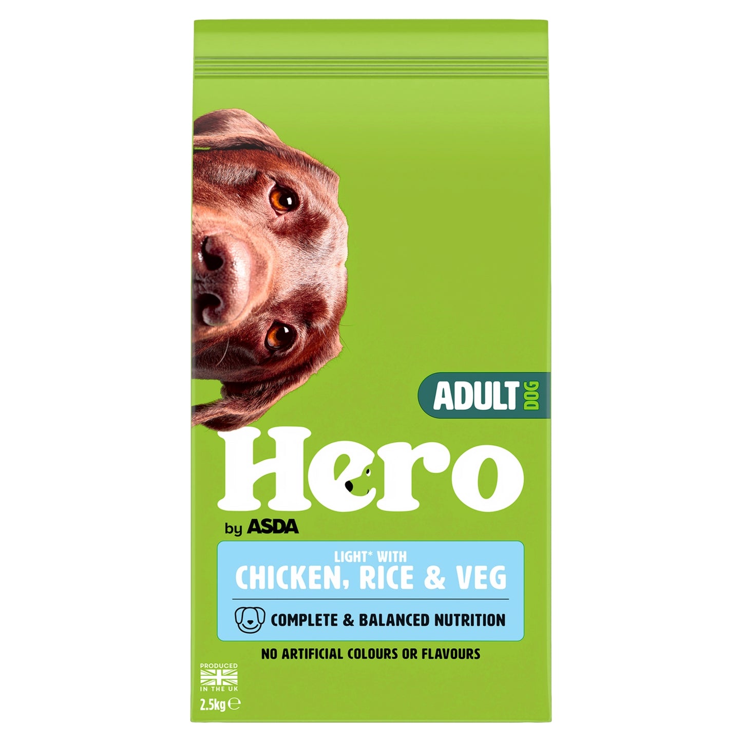 Hero by ASDA Hero Adult Dog Light with Chicken, Rice & Veg 2.5kg