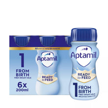 Aptamil 1 First Infant Baby Milk Liquid Formula, Ready to Feed Multipack, from Birth, 6x200ml