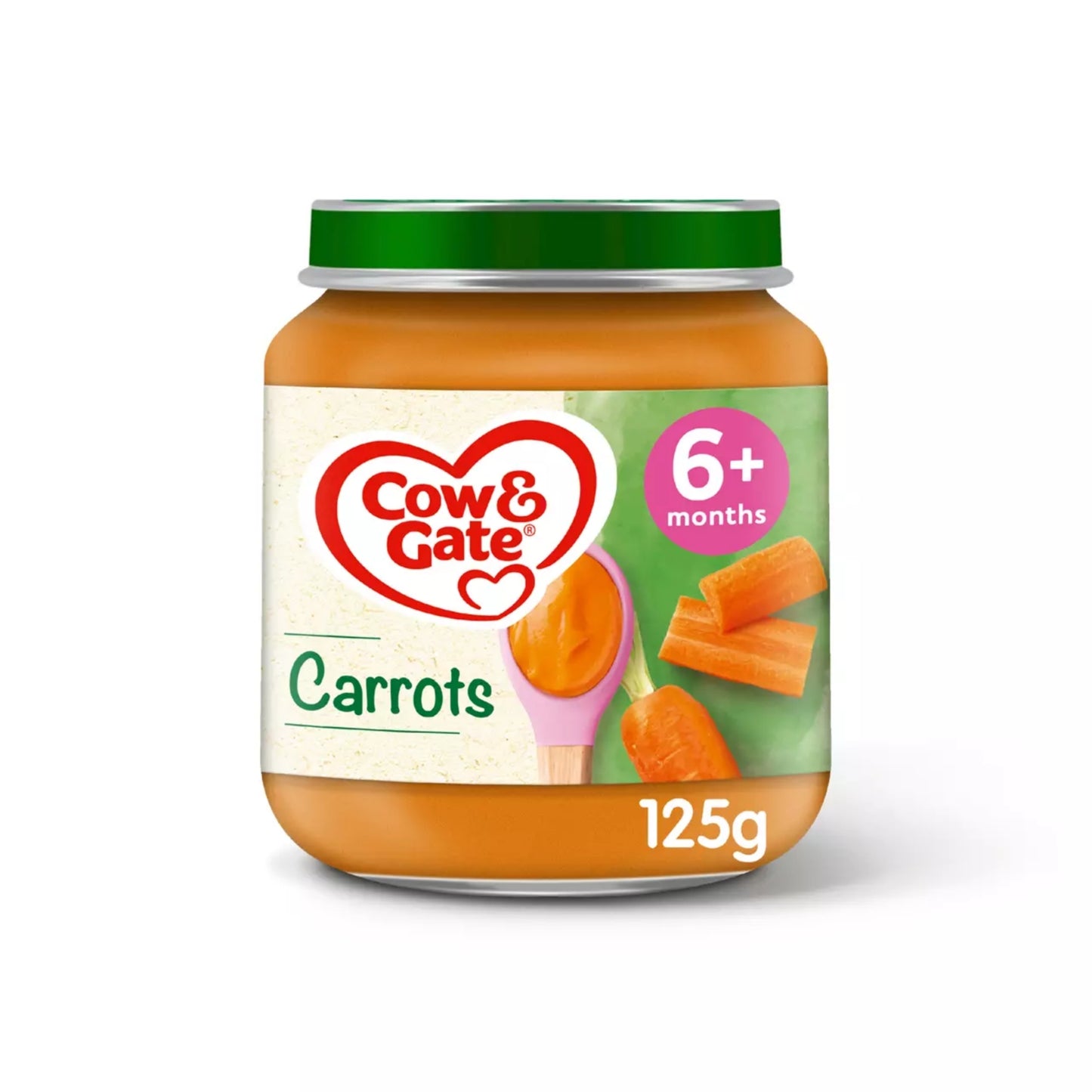 Cow & Gate Carrot Baby Food Snack Jar, 6+ Months, 125g