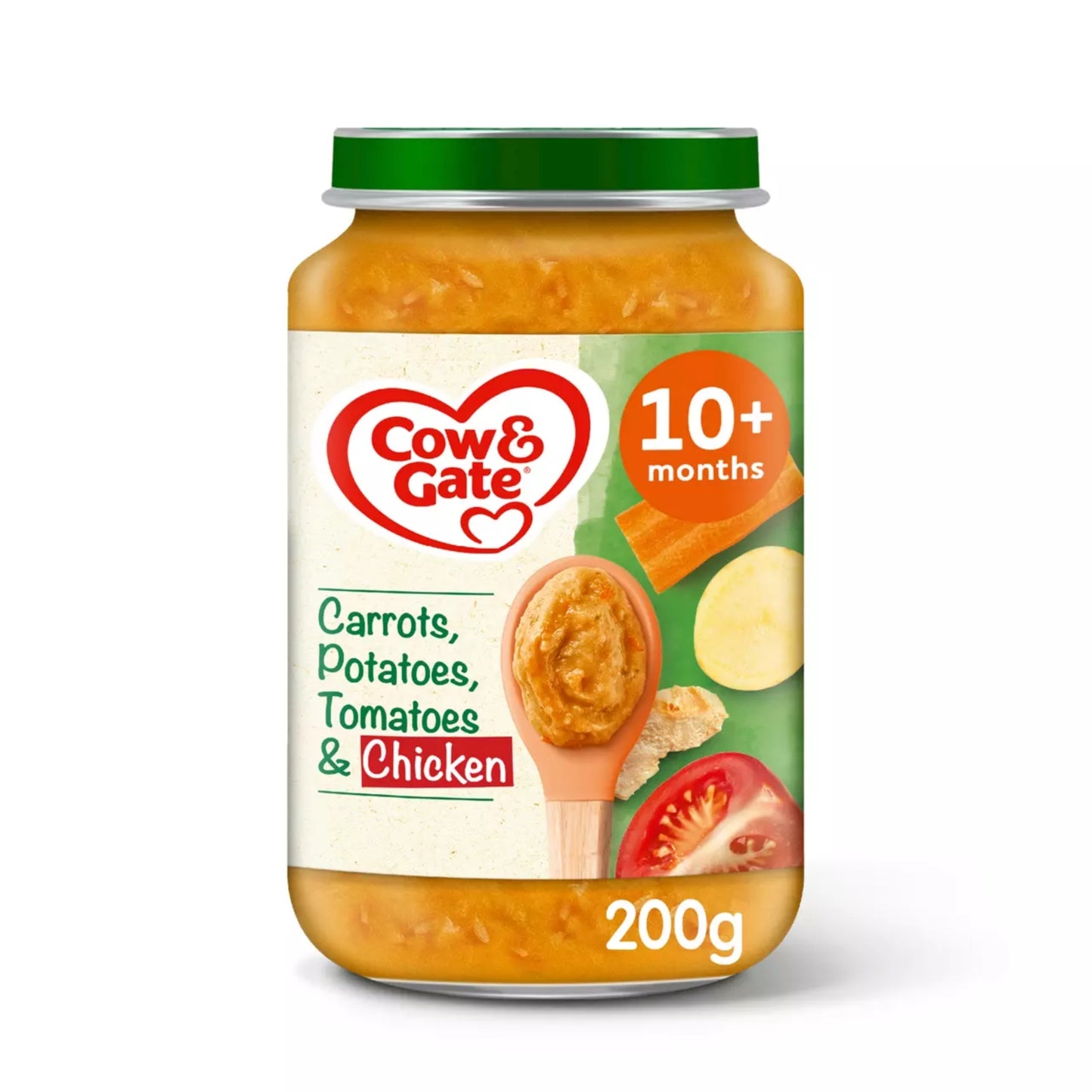 Cow & Gate Carrot Chicken Tomato & Potato Baby Food Meal Jar, 10+ Months, 200g