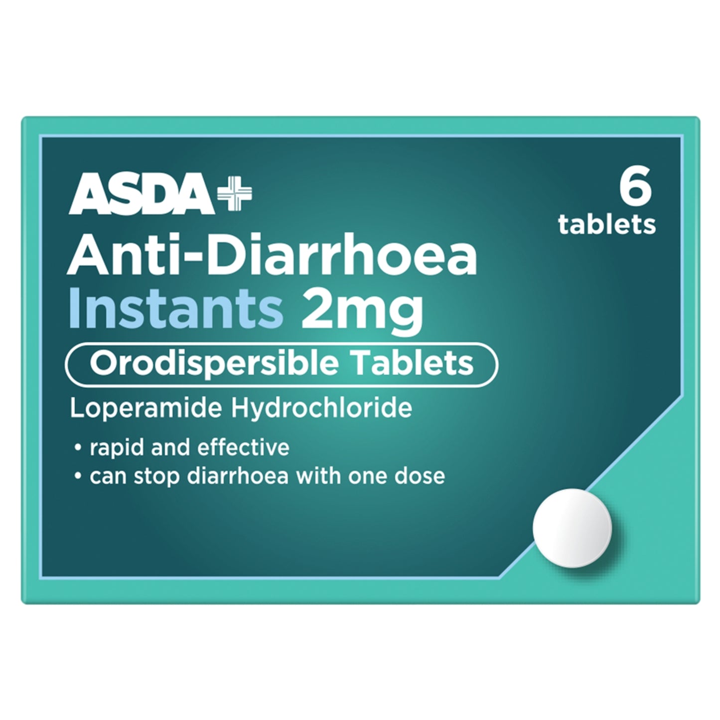 ASDA Anti-Diarrhoea Instants 2mg Orodispersible 6 Tablets