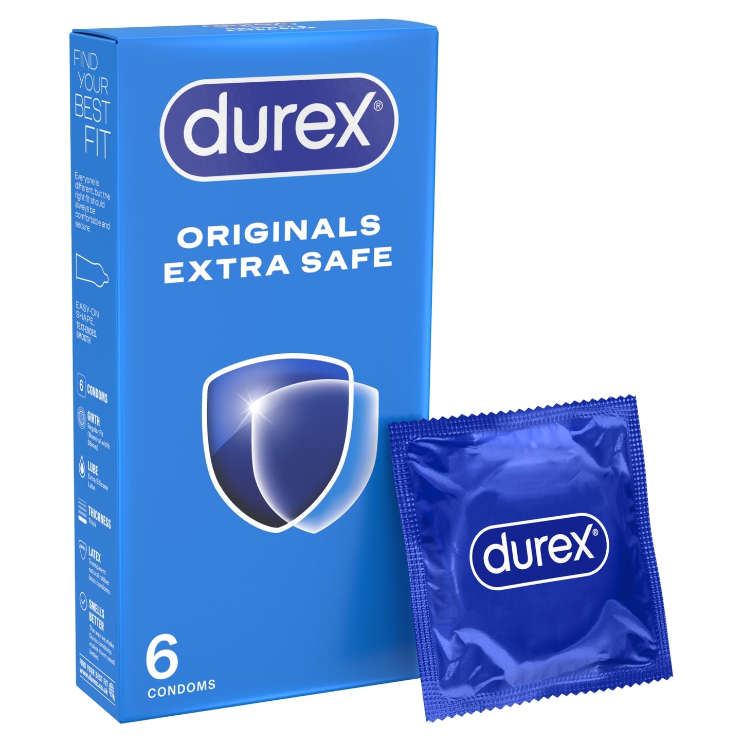 Durex 6 Regular Fit Originals Extra Safe Condoms