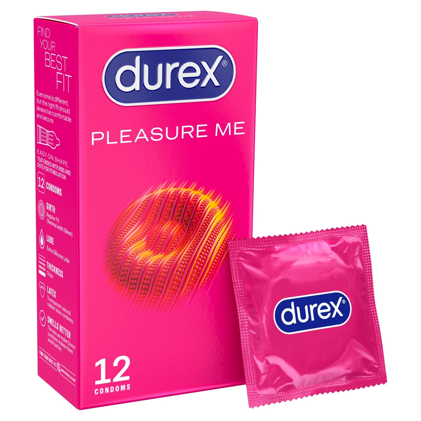 Durex Pleasure Me Ribbed and Dotted 12 Condoms