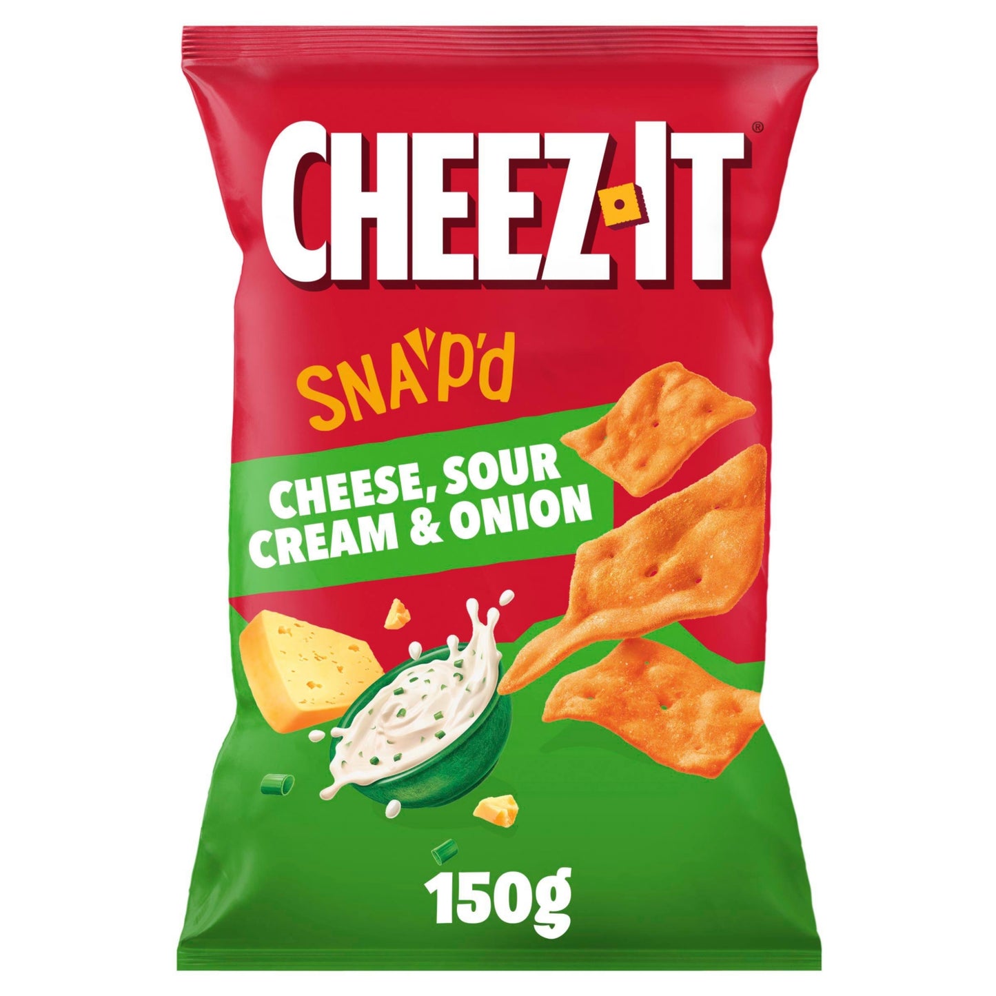 Cheez-It Cheese Sour Cream & Onion Thin & Crispy Baked Snacks 150g