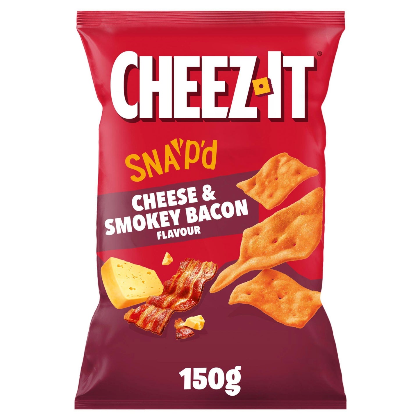 Cheez-It Cheese & Smokey Bacon flavour Thin & Crispy Baked Snacks 150g