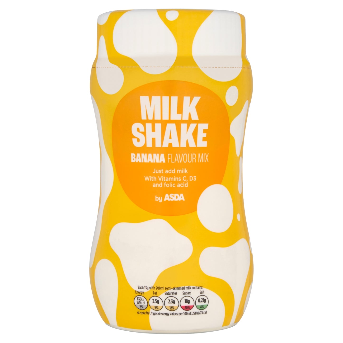 ASDA Banana Flavour Mix Milk Shake 300g