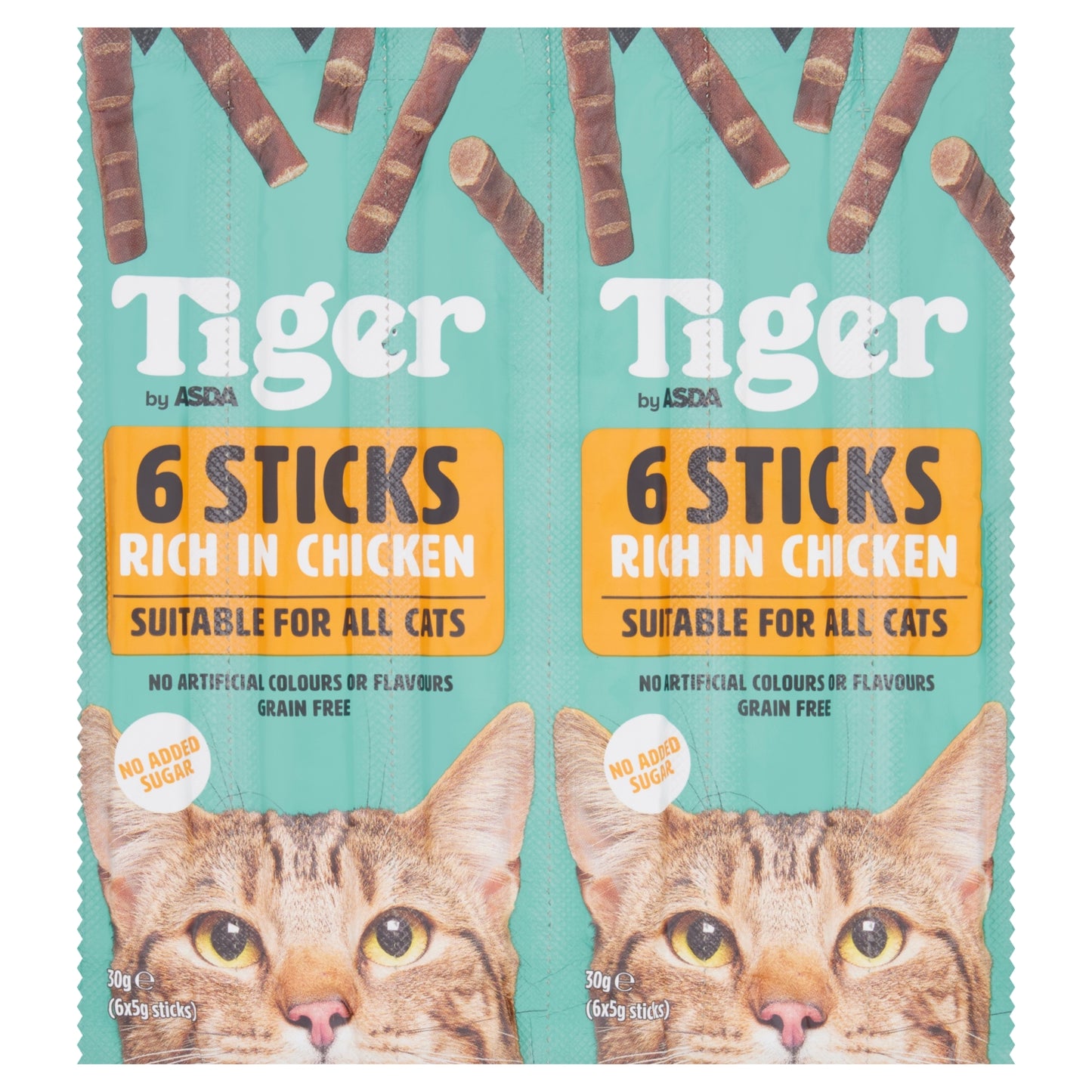 Tiger by ASDA Tiger Sticks 6 x 5g (30g)